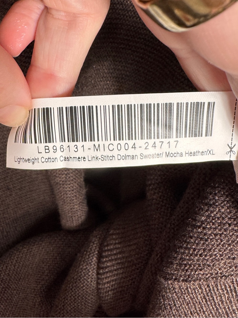 Quince Lightweight Cotton Cashmere Link-Stitch Dolman Sweater, Size XL - Picture 11 of 11